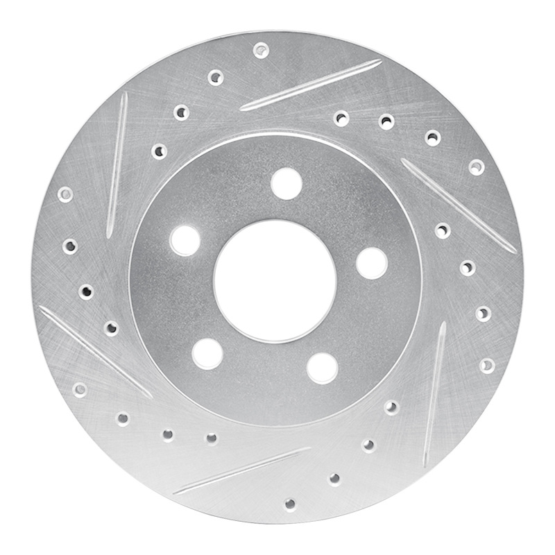 Chrysler Town & Country Brake Rotor (1) - Front Left - DFC - Drilled & Slotted - Silver - `96-`00