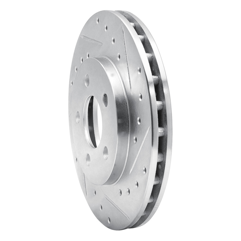 Chrysler Town & Country Brake Rotor (1) - Front Right - DFC - Drilled & Slotted - Silver - `96-`00