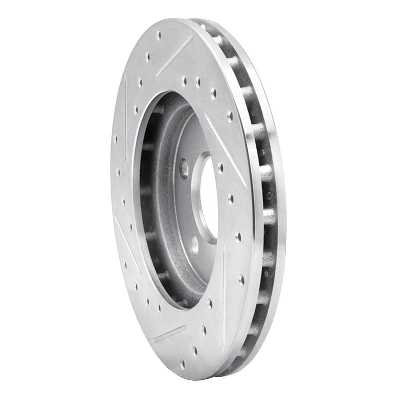 Chrysler Town & Country Brake Rotor (1) - Front Right - DFC - Drilled & Slotted - Silver - `96-`00