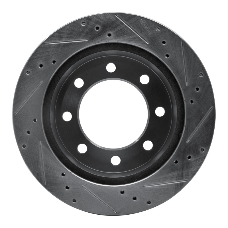 Dodge Ram 2500 Brake Rotor (1) - Front Left - DFC - Drilled & Slotted - Silver - `00-`02