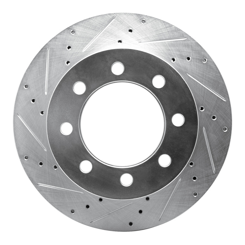 Dodge Ram 2500 Brake Rotor (1) - Front Left - DFC - Drilled & Slotted - Silver - `03-`08