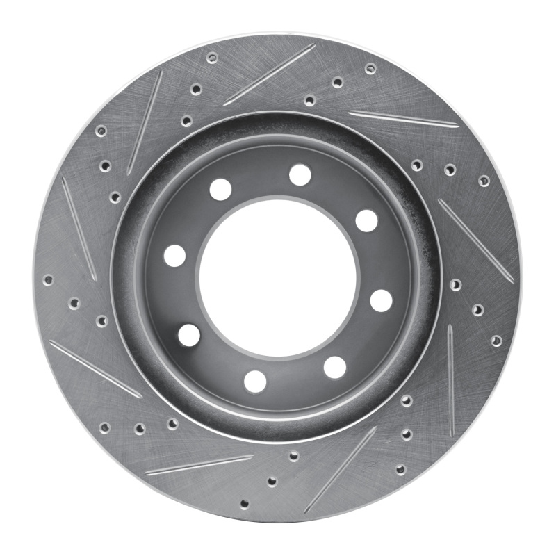 Dodge Ram 1500 Brake Rotor (1) - Front Right - DFC - Drilled & Slotted - Silver - `03-`08