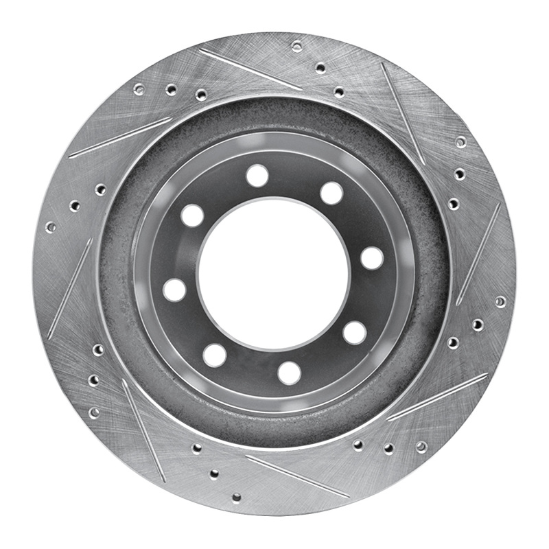 Dodge Ram 3500 Brake Rotor (1) - Rear Left - DFC - Drilled & Slotted - Silver - `03-`08