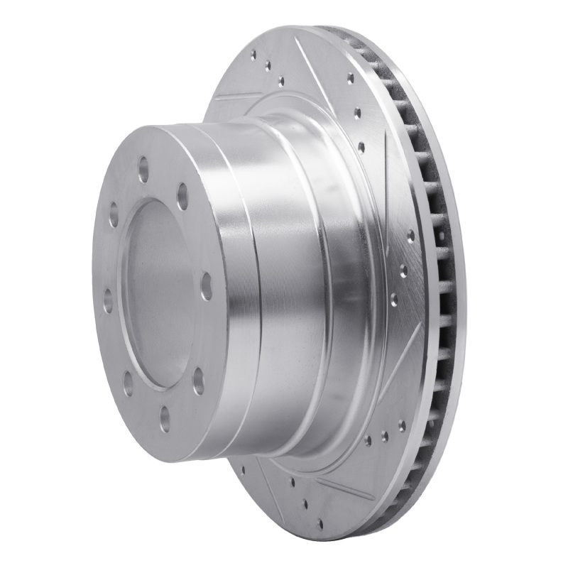 Dodge Ram 4000 Brake Rotor (1) - Rear Right - DFC - Drilled & Slotted - Silver - `03-`08