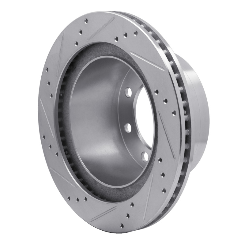 Dodge Ram 4000 Brake Rotor (1) - Rear Right - DFC - Drilled & Slotted - Silver - `03-`08