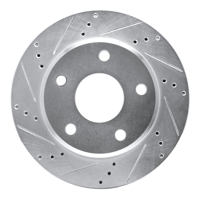 Dodge Dakota Brake Rotor (1) - Front Left - DFC - Drilled & Slotted - Silver - `05-`11