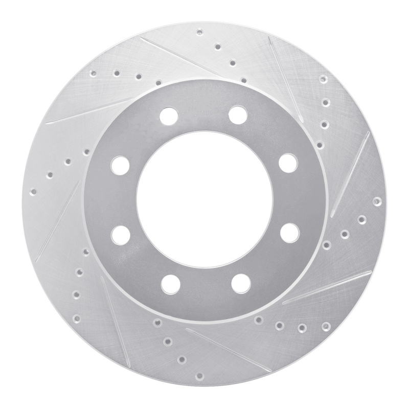 Dodge Ram 3500 Brake Rotor (1) - Front Right - DFC - Drilled & Slotted - Silver - `09-`25