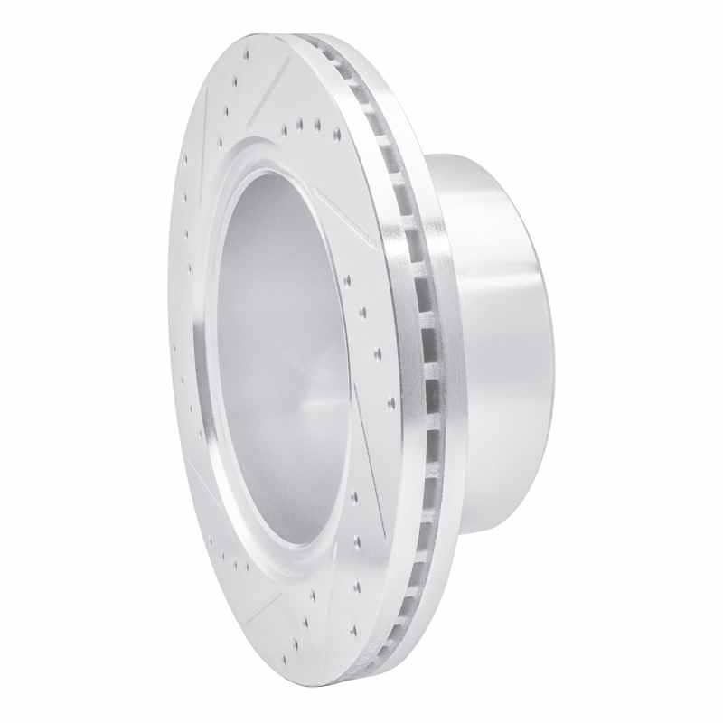 Dodge Ram 3500 Brake Rotor (1) - Rear Right - DFC - Drilled & Slotted - Silver - `09-`25