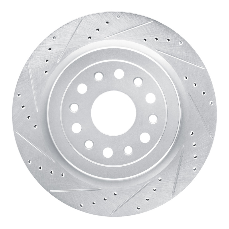 Ram 1500 Brake Rotor (1) - Rear Left - DFC - Drilled & Slotted - Silver - `19-`25 Ram 1500 Brake Rotor (1) - Rear Left - DFC - Drilled & Slotted - Silver - `19-`25