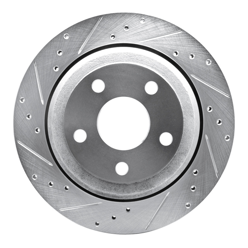 Dodge Durango Brake Rotor (1) - Rear Left - DFC - Drilled & Slotted - Silver - `11-`25