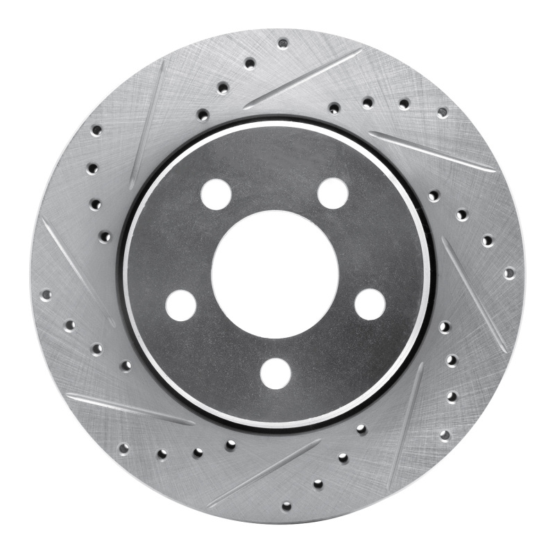 Dodge Nitro Brake Rotor (1) - Front Left - DFC - Drilled & Slotted - Silver - `07-`12