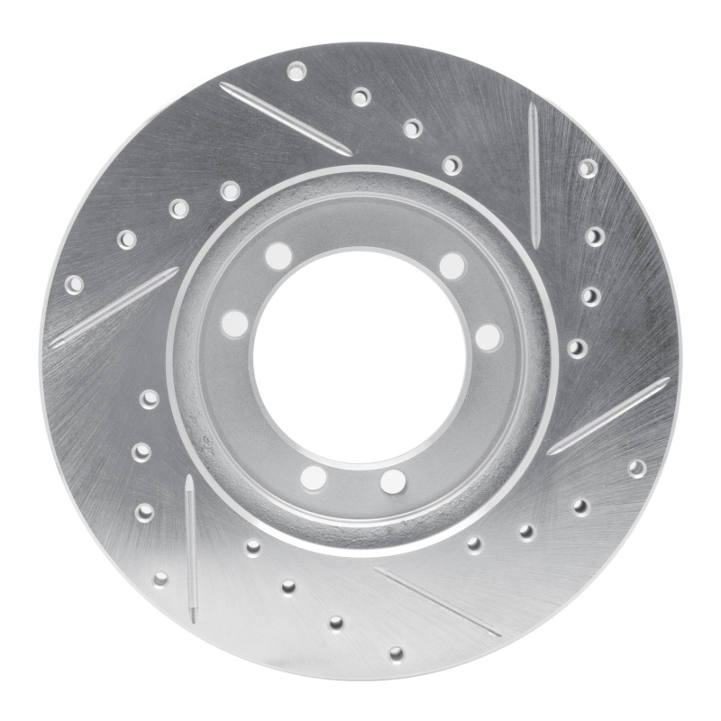 Hummer H1 Brake Rotor (1) - Rear Left/Front Left - DFC - Drilled & Slotted - Silver - `92-`04