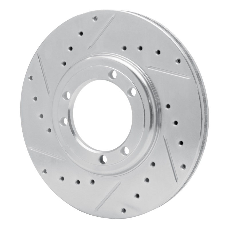 Hummer H1 Brake Rotor (1) - Rear Left/Front Left - DFC - Drilled & Slotted - Silver - `92-`04