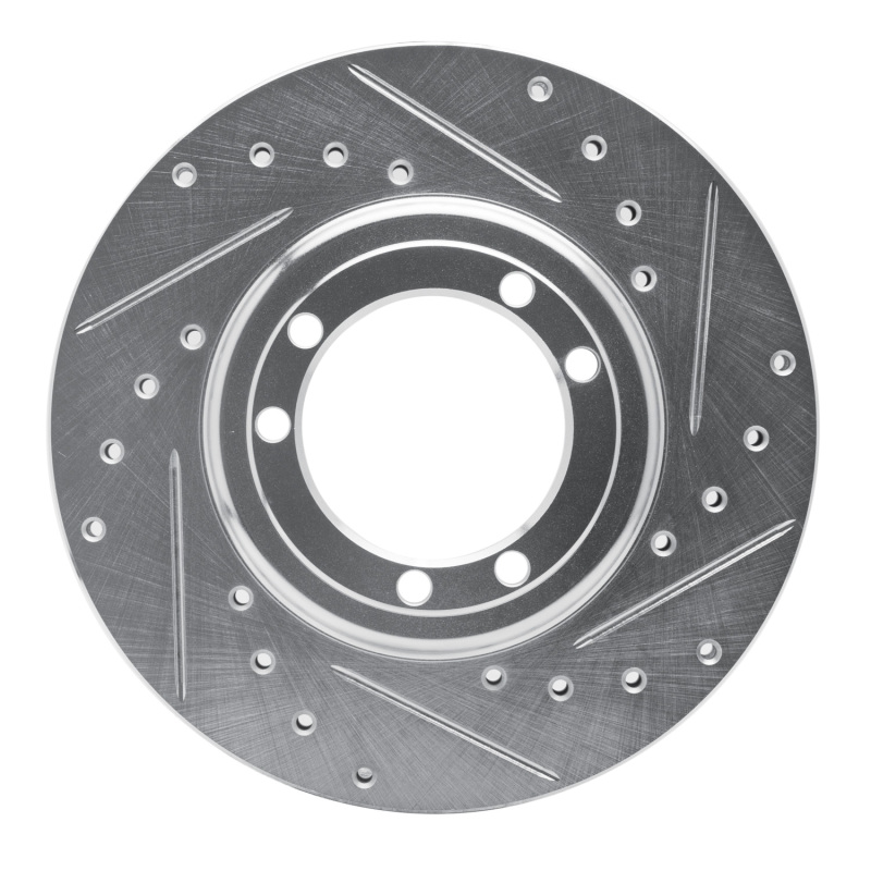 Hummer H1 Brake Rotor (1) - Rear Right/Front Right - DFC - Drilled & Slotted - Silver - `92-`04