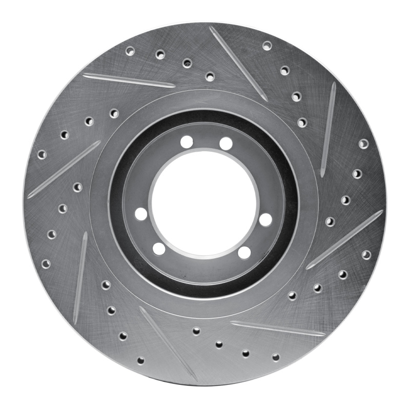 Hummer H1 Brake Rotors (1) - Front Left/Rear Left - DFC - Drilled & Slotted - Silver - `96-`06