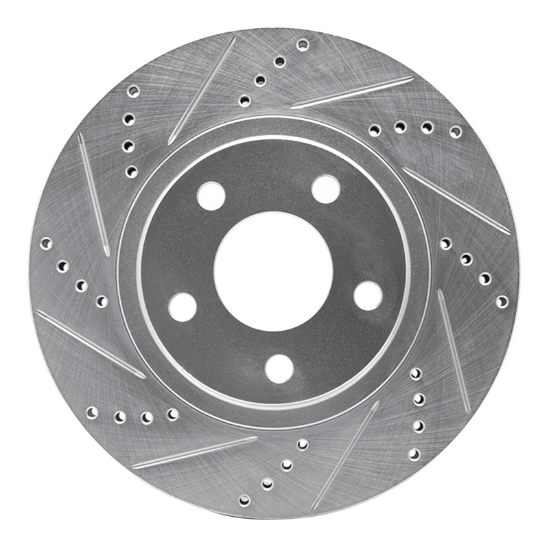 Buick Park Avenue Brake Rotor (1) - Front Left - DFC - Drilled & Slotted - Silver - `97-`05