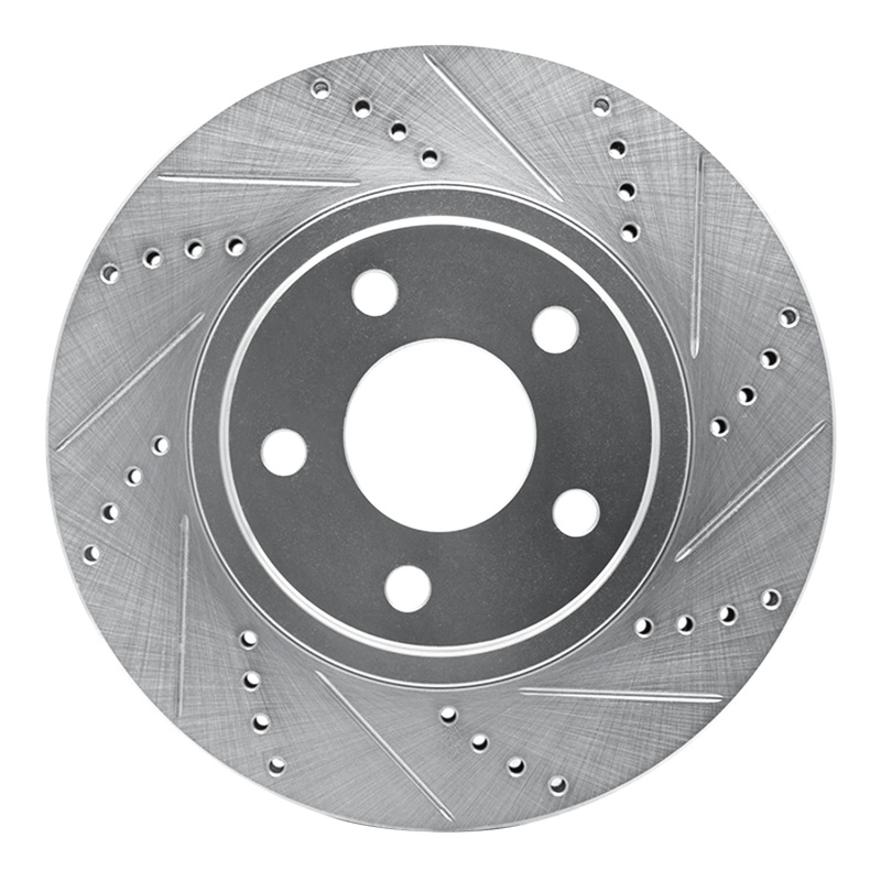 Buick Park Avenue Brake Rotor (1) - Front Right - DFC - Drilled & Slotted - Silver - `97-`05