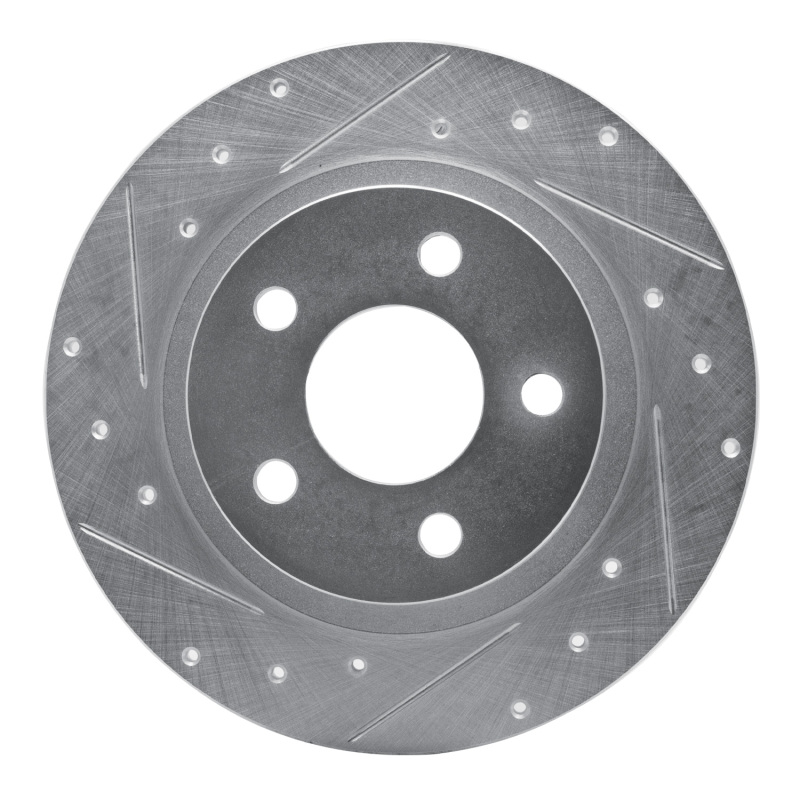 Buick Park Avenue Brake Rotor (1) - Rear Left - DFC - Drilled & Slotted - Silver - `98-`05