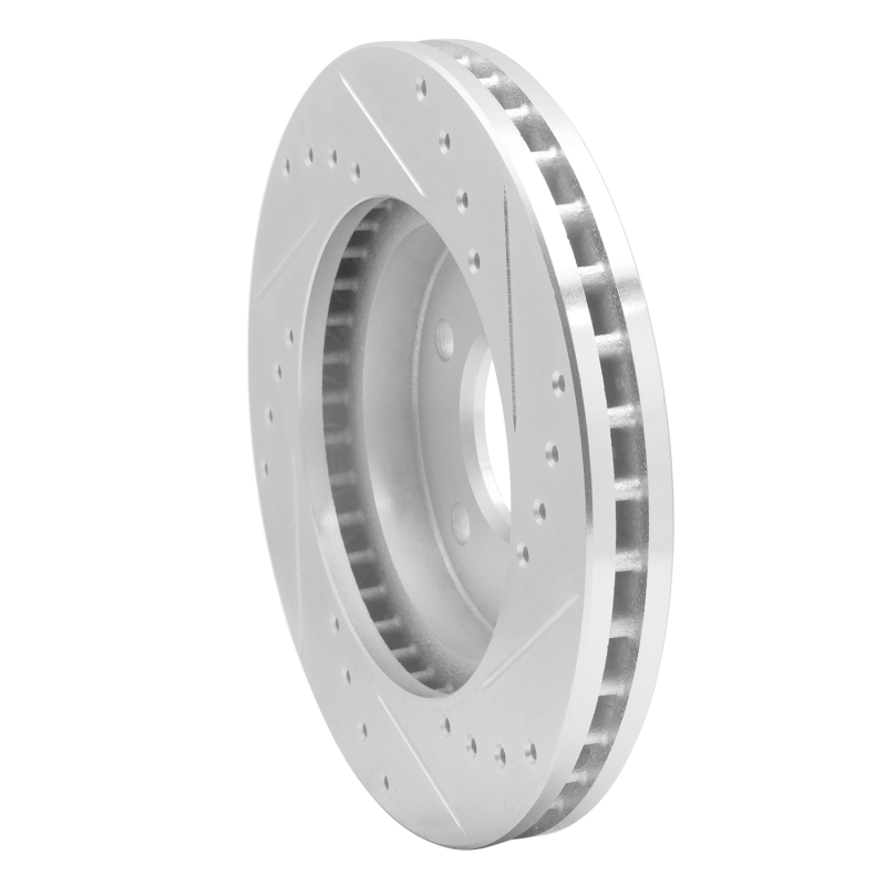 Buick Rendezvous Brake Rotor (1) - Front Left - DFC - Drilled & Slotted - Silver - `01-`07