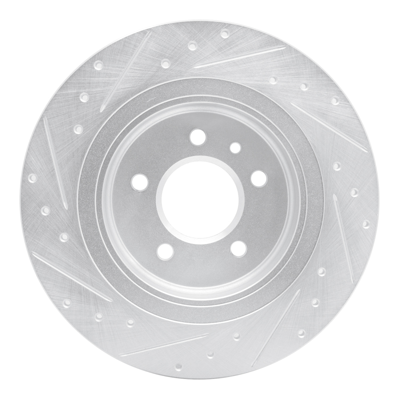 Buick Envision Brake Rotor (1) - Rear Right - DFC - Drilled & Slotted - Silver - `16-`18