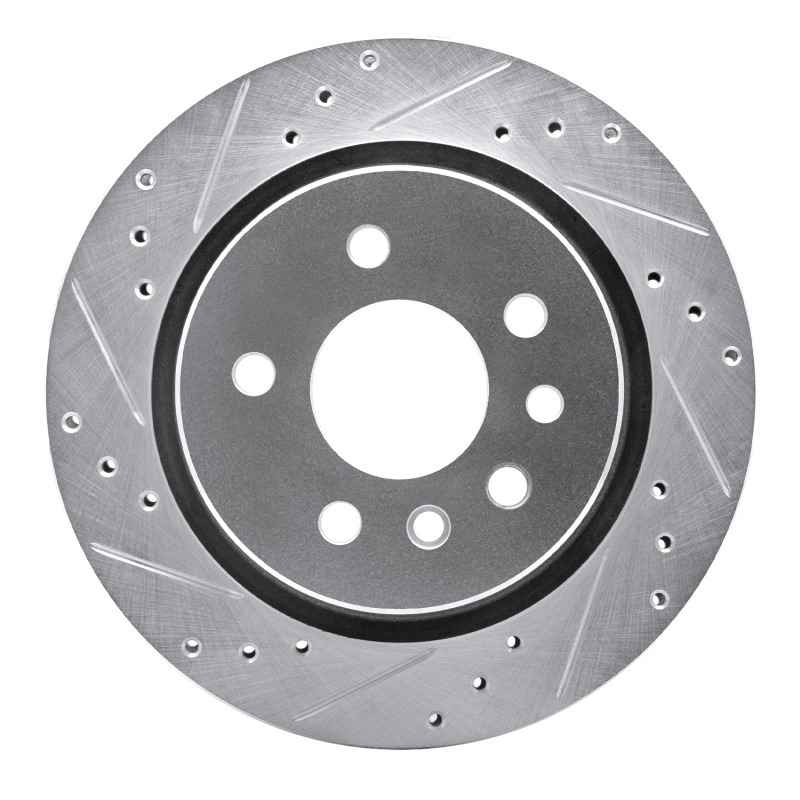 Cadillac Catera Brake Rotor (1) - Rear Left - DFC - Drilled & Slotted - Silver - 2001