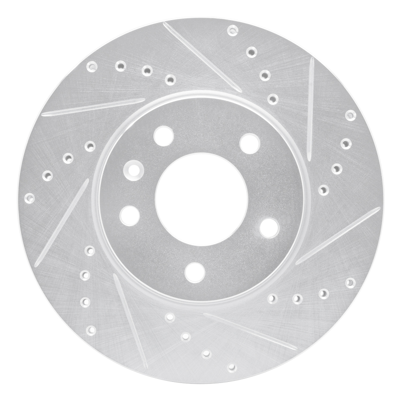 Cadillac CT4 Brake Rotor (1) - Front Right - DFC - Drilled & Slotted - Silver - `13-`25