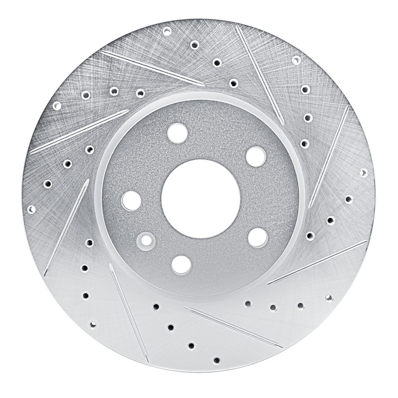 Buick Envision Brake Rotor (1) - Front Right - DFC - Drilled & Slotted - Silver - `19-`25