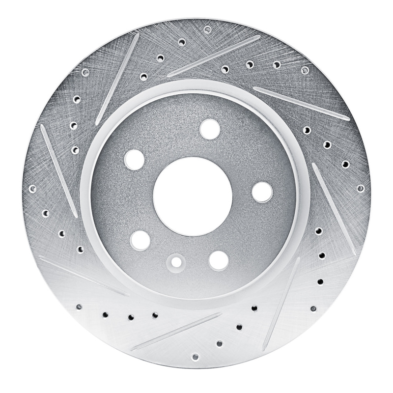Buick Envision Brake Rotor (1) - Rear Left - DFC - Drilled & Slotted - Silver - `19-`25