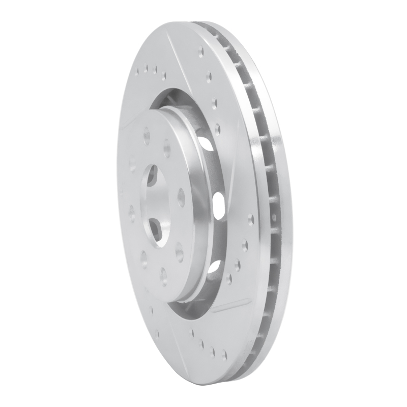 Chevrolet Optra Brake Rotor (1) - Front Right - DFC - Drilled & Slotted - Silver - `04-`17