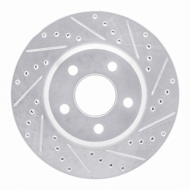 Buick Park Avenue Brake Rotor (1) - Front Right - DFC - Drilled & Slotted - Silver - 2005