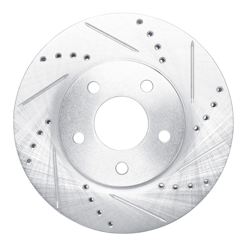 Chevrolet HHR Brake Rotor (1) - Front Right - DFC - Drilled & Slotted - Silver - `06-`11