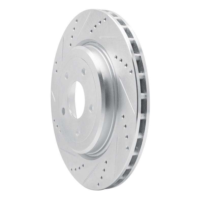 Chevrolet Corvette Brake Rotor (1) - Rear Left - DFC - Drilled & Slotted - Silver - `06-`13