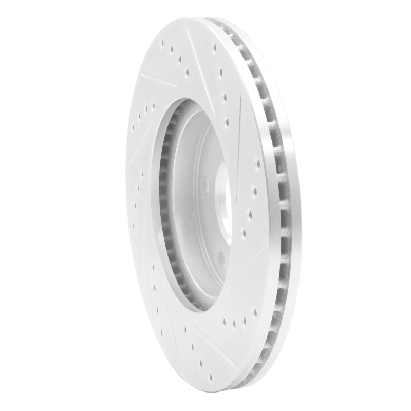 Chevrolet Cobalt Brake Rotor (1) - Front Left - DFC - Drilled and Slotted - Silver - `07-`10