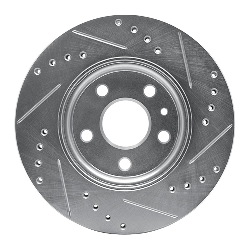 Chevrolet Cruze Brake Rotor (1) - Front Left - DFC - Drilled & Slotted - Silver - `11-`23