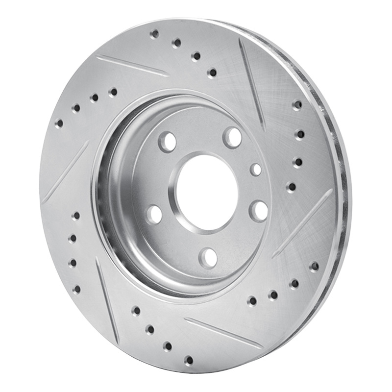 Chevrolet Cruze Brake Rotor (1) - Front Left - DFC - Drilled & Slotted - Silver - `11-`23