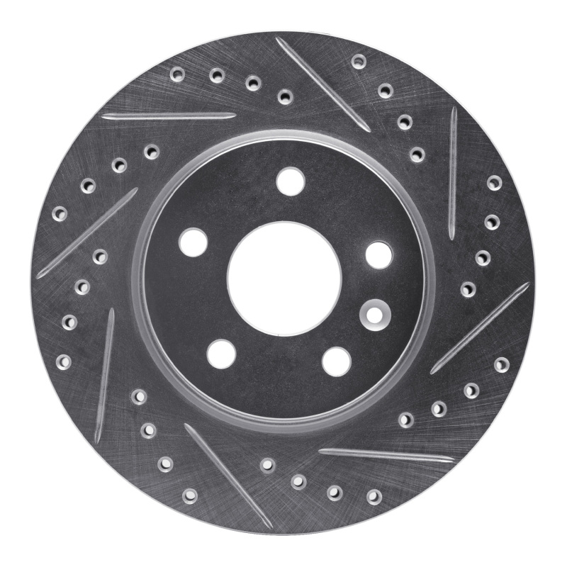 Chevrolet Cruze Brake Rotor (1) - Front Right - DFC - Drilled & Slotted - Silver - `11-`23