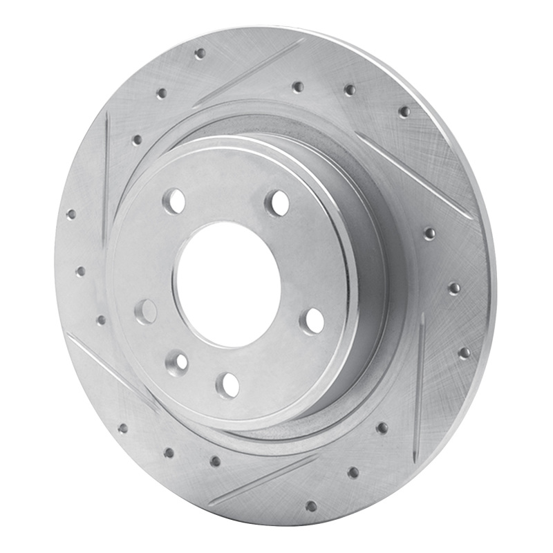 Buick Verano Brake Rotor (1) - Rear Left - DFC - Drilled & Slotted - Silver - `11-`19