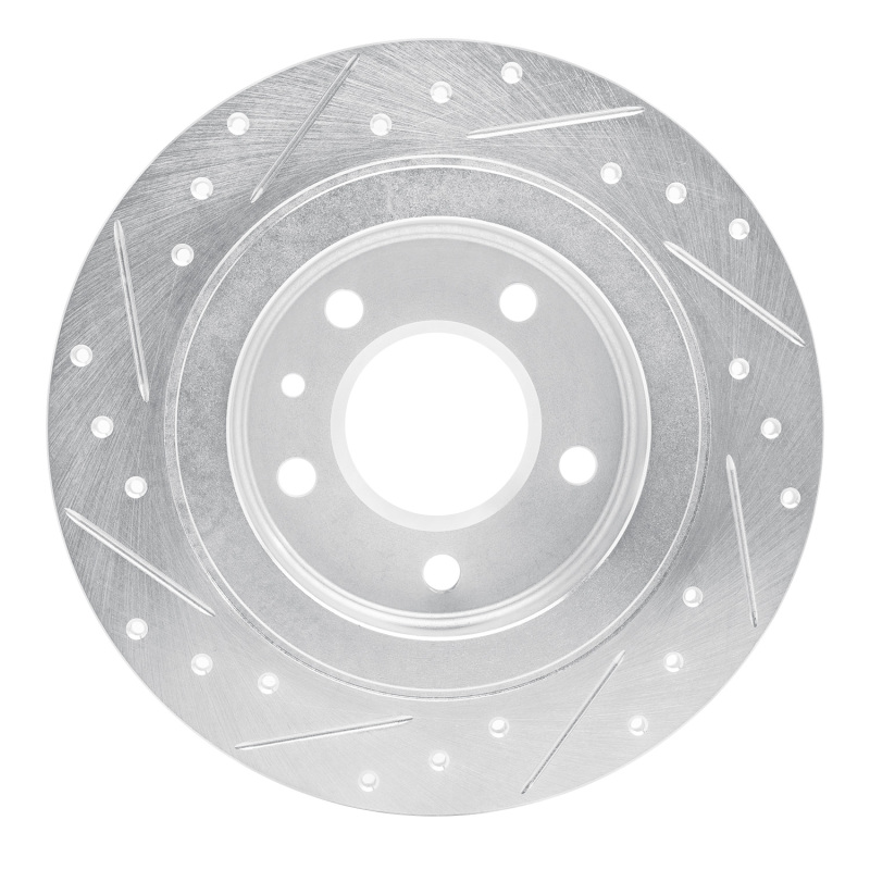 Buick Verano Brake Rotor (1) - Rear Right - DFC - Drilled & Slotted - Silver - `11-`19
