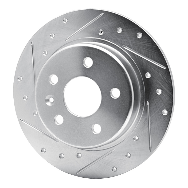 Chevrolet Cruze Brake Rotor (1) - Rear Left - DFC - Drilled & Slotted - Silver - `16-`23