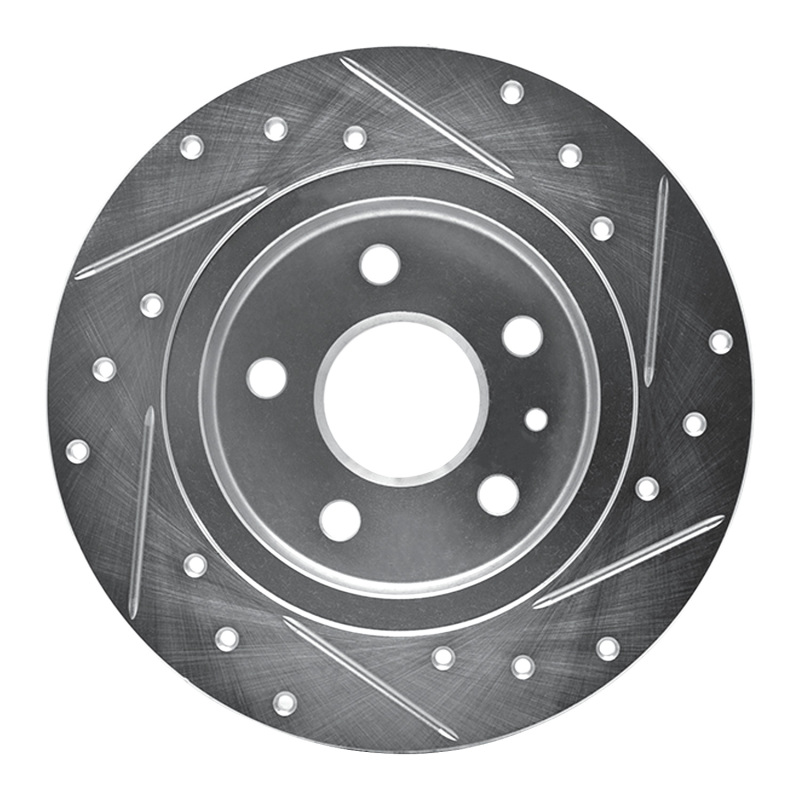 Chevrolet Cruze Brake Rotor (1) - Rear Left - DFC - Drilled & Slotted - Silver - `16-`23