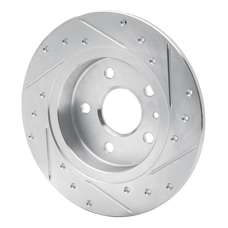Chevrolet Cruze Brake Rotor (1) - Rear Left - DFC - Drilled & Slotted - Silver - `16-`23