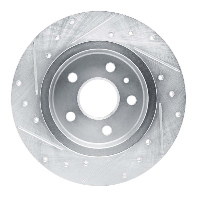 Chevrolet Bolt EUV Brake Rotor (1) - Rear Right - DFC - Drilled & Slotted - Silver - `16-`23