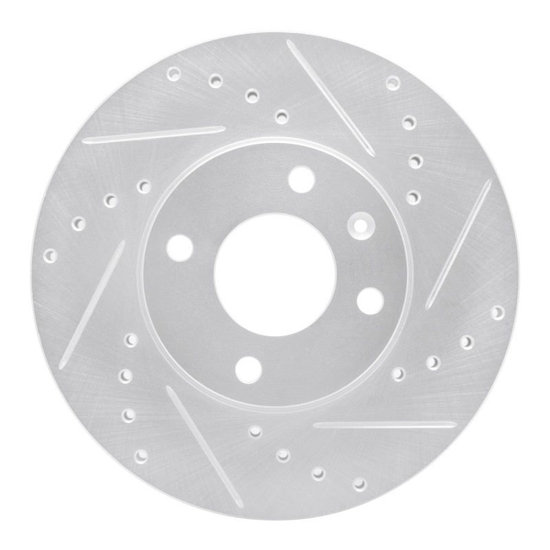Chevrolet Spark Brake Rotor (1) - Front Right - DFC - Drilled & Slotted - Silver - `16-`22 Chevrolet Spark Brake Rotor (1) - Front Right - DFC - Drilled & Slotted - Silver - `16-`22