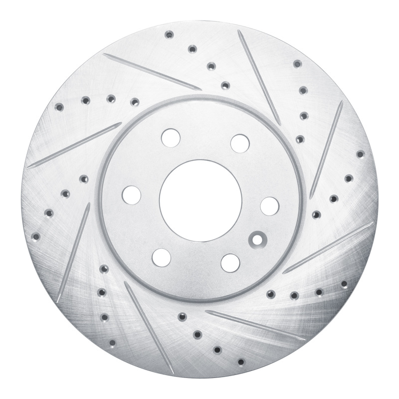 Chevrolet Colorado Brake Rotor (1) - Front Right - DFC - Drilled & Slotted - Silver - `21-`22