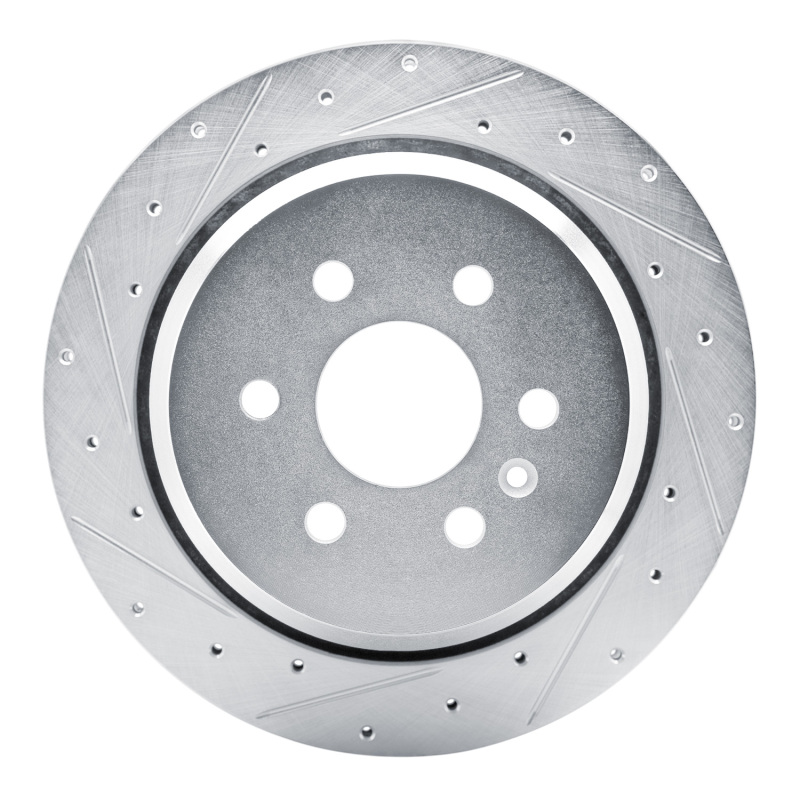 Chevrolet Colorado Brake Rotor (1) - Rear Left - DFC - Drilled & Slotted - Silver - `21-`22