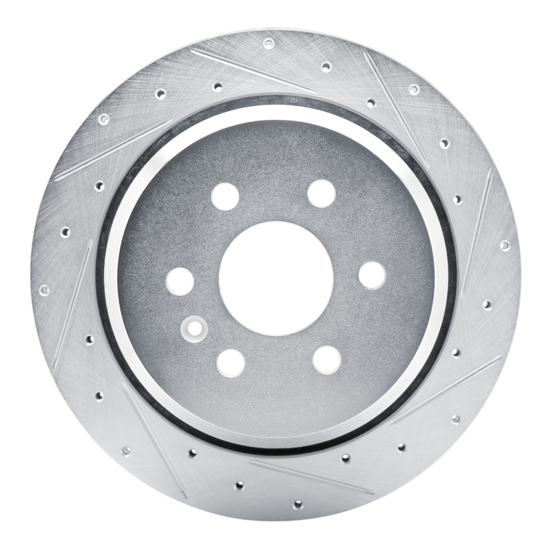 Chevrolet Colorado Brake Rotor (1) - Rear Right - DFC - Drilled & Slotted - Silver - `21-`22