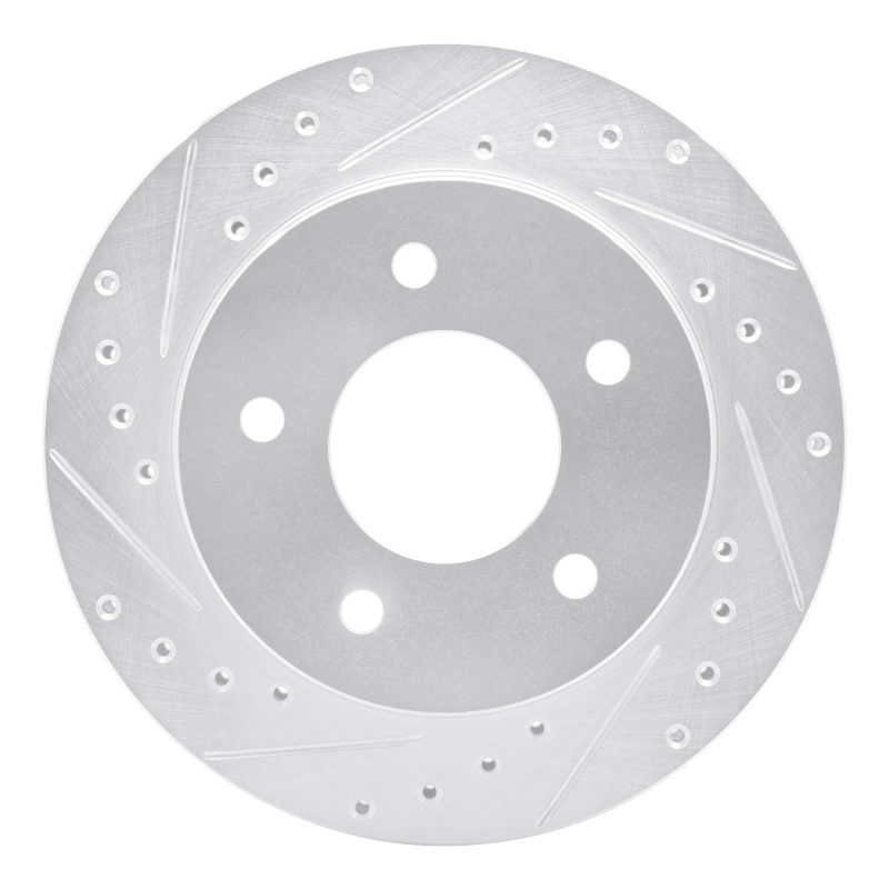 Chevrolet Astro Brake Rotor (1) - Front Left - DFC - Drilled & Slotted - Silver - `90-`02