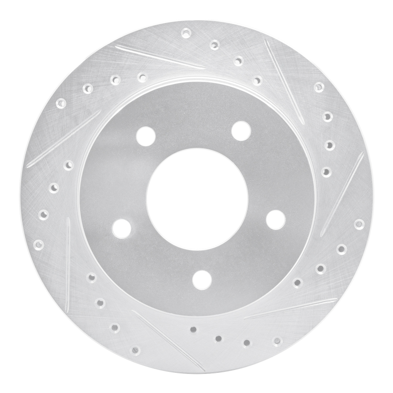 Chevrolet Astro Brake Rotor (1) - Front Right - DFC - Drilled & Slotted - Silver - `90-`02