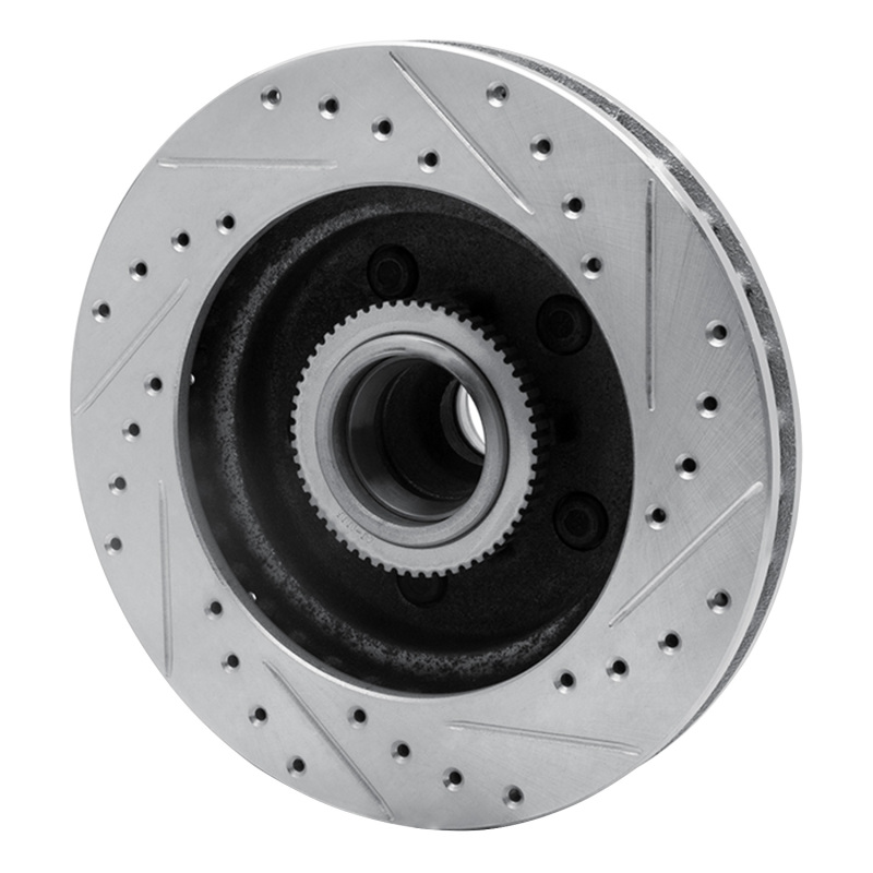 Chevrolet Suburban 1500 Brake Rotor (1) - Front Left - DFC - Drilled & Slotted - Silver - `92-`02