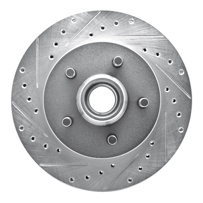 Chevrolet Suburban 1500 Brake Rotor (1) - Front Left - DFC - Drilled & Slotted - Silver - `92-`02